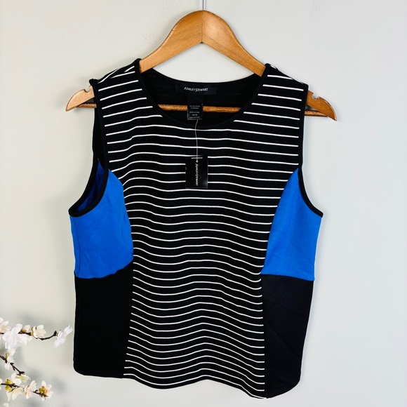 Ashley Stewart Striped Tank NWT Size 14/16 - Picture 2 of 5